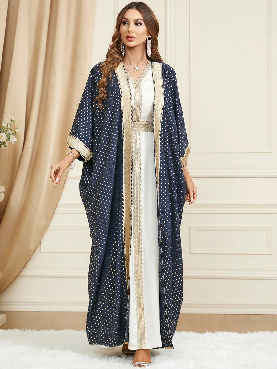 Abaya Grise Royale Kimono