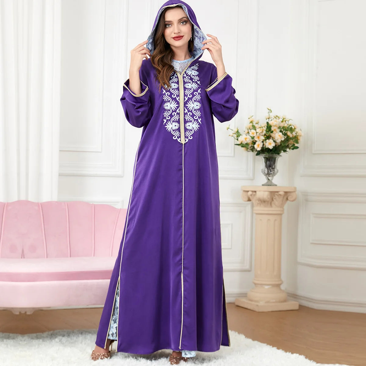 Jellaba Luxueuse Violette