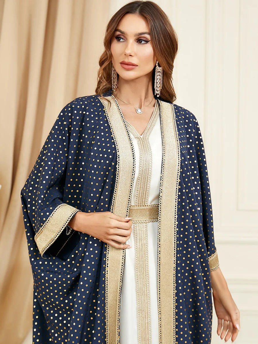 Abaya Grise Royale Kimono