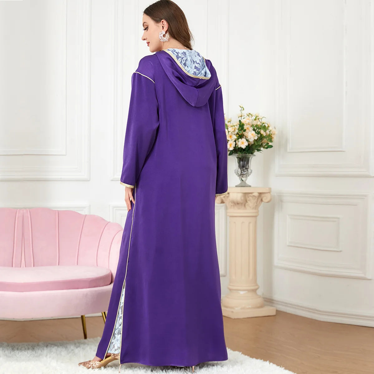 Jellaba Luxueuse Violette