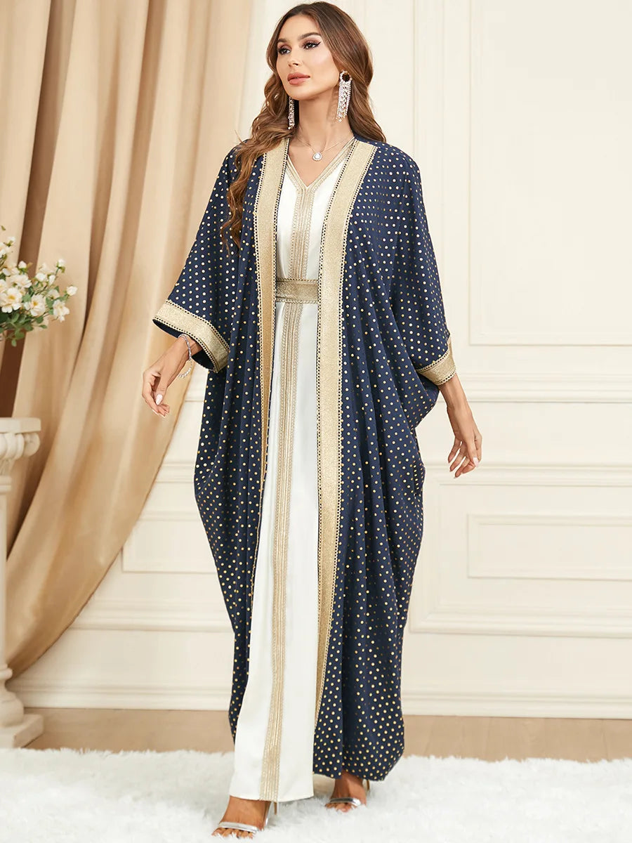 Abaya Grise Royale Kimono