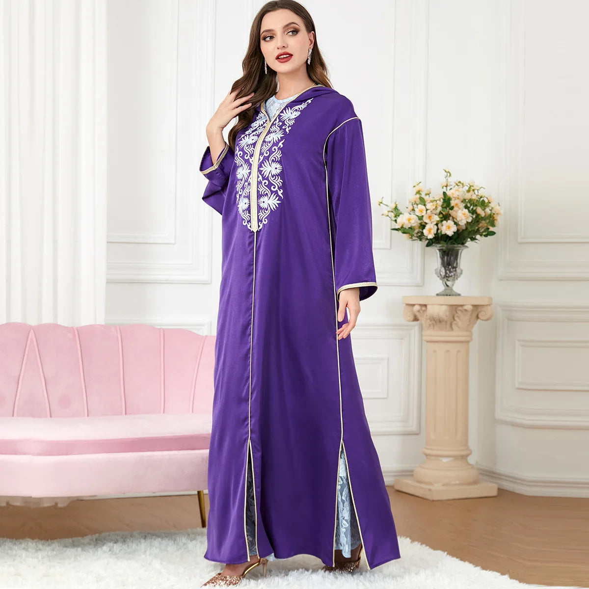 Jellaba Luxueuse Violette